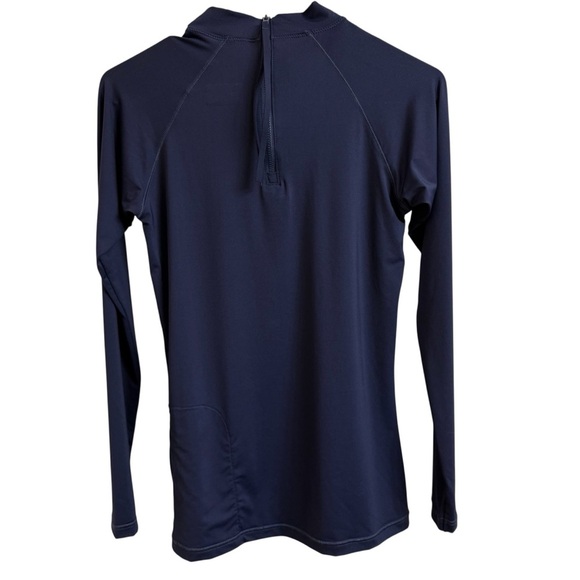 Athleta North Point Rashguard Women’s Size M Long Sleeve Zip Back Blue UPF 50+ - Picture 6 of 13